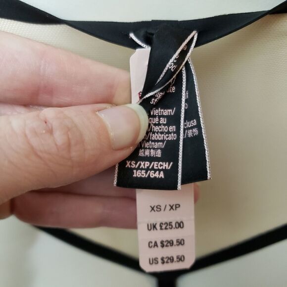 Victorias secret Black Nude Sheer Bra Panty Set SIZE XS NWT SEXY - Picture 6 of 8